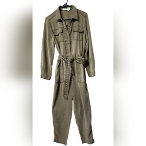 Anthropologie Green Jumpsuit